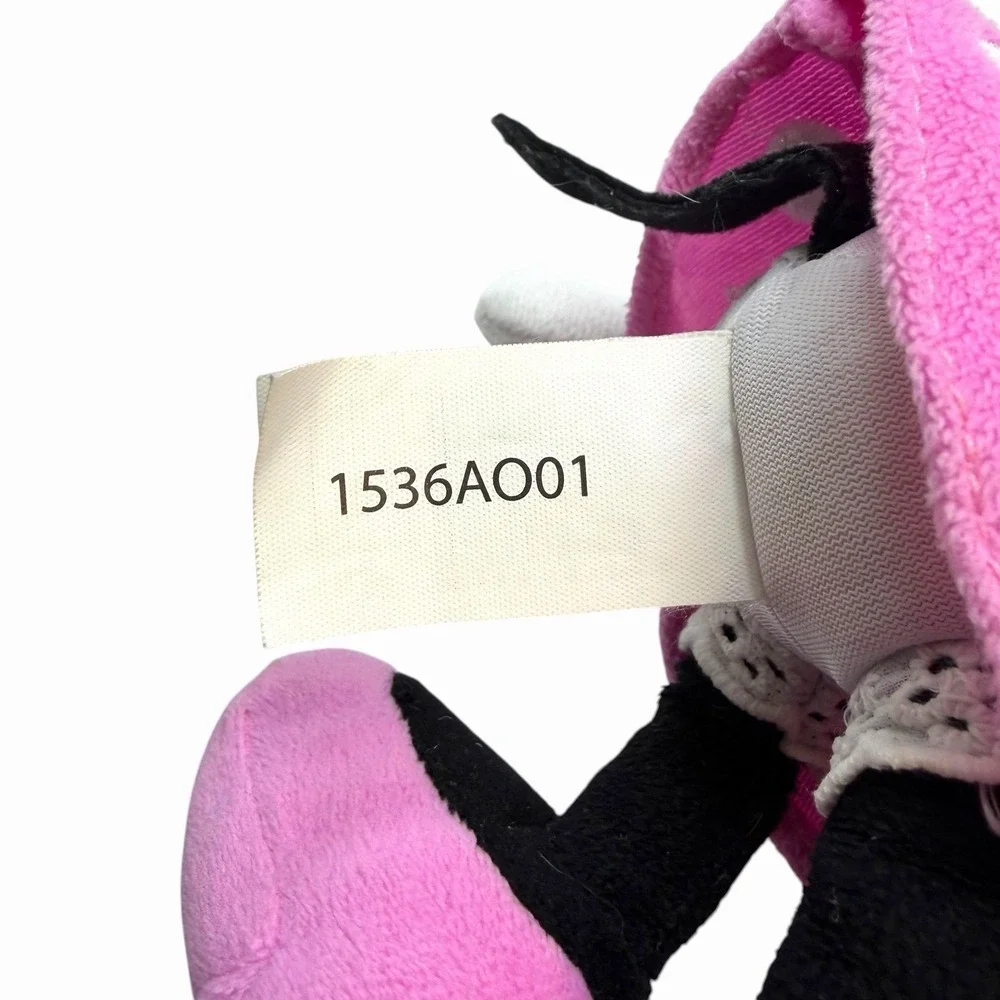 Minnie Mouse Disney Plush Toy Figure Pink Poka Dot Dress Bow Stuffed Animal 10